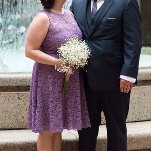 Purple David’s Bridal Prom Bridesmaids Dress